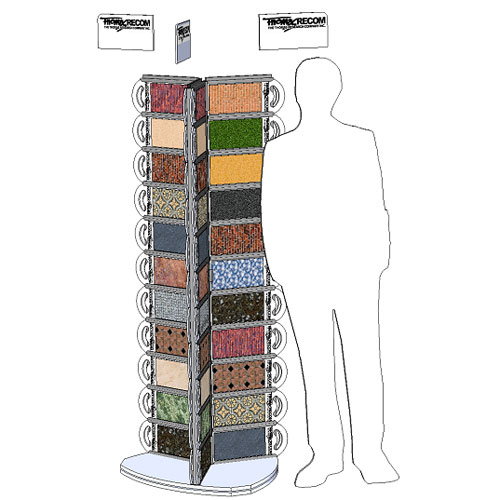 3 SIDED SPINNER TILE DISPLAY